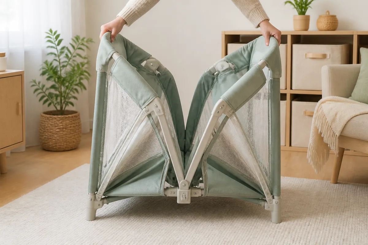 Plier un lit parapluie : la méthode qui marche