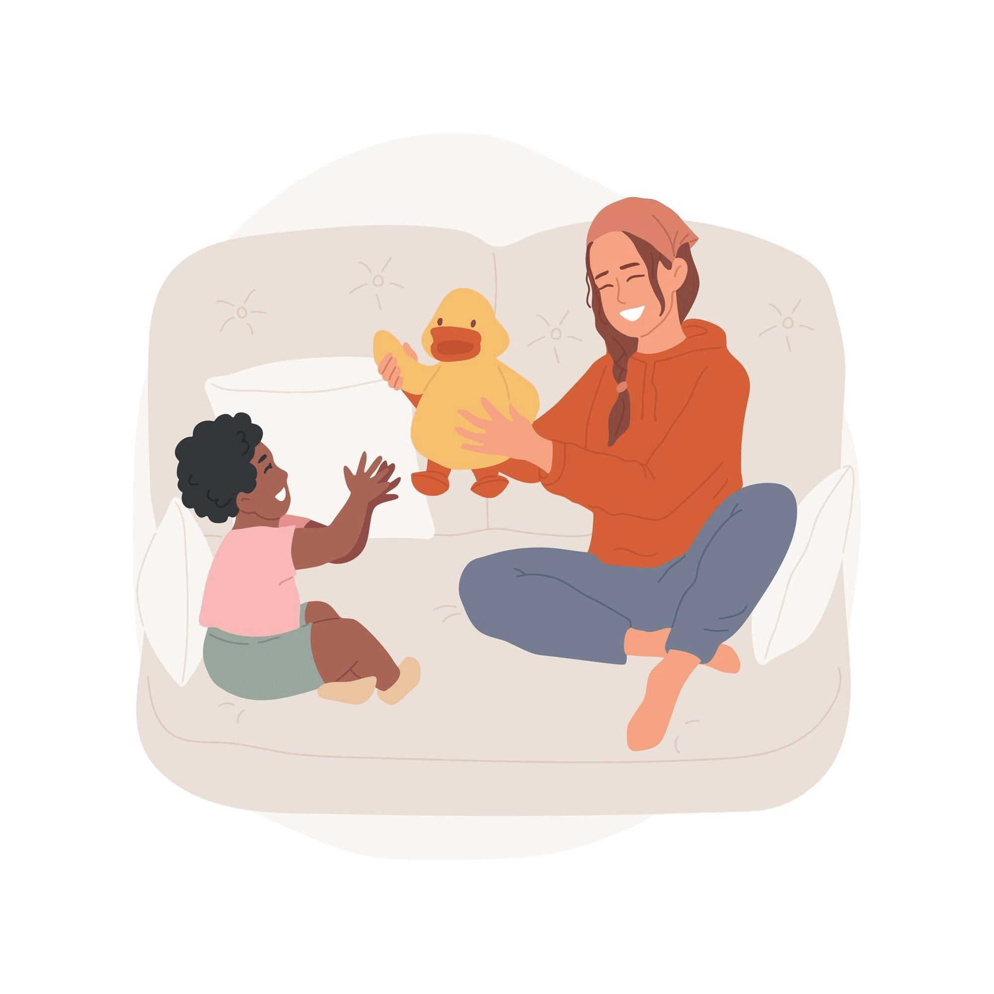 babysitting isolated cartoon vector illustrations